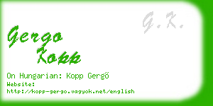 gergo kopp business card