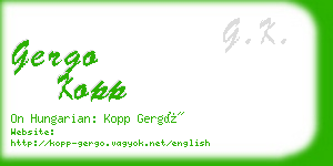 gergo kopp business card